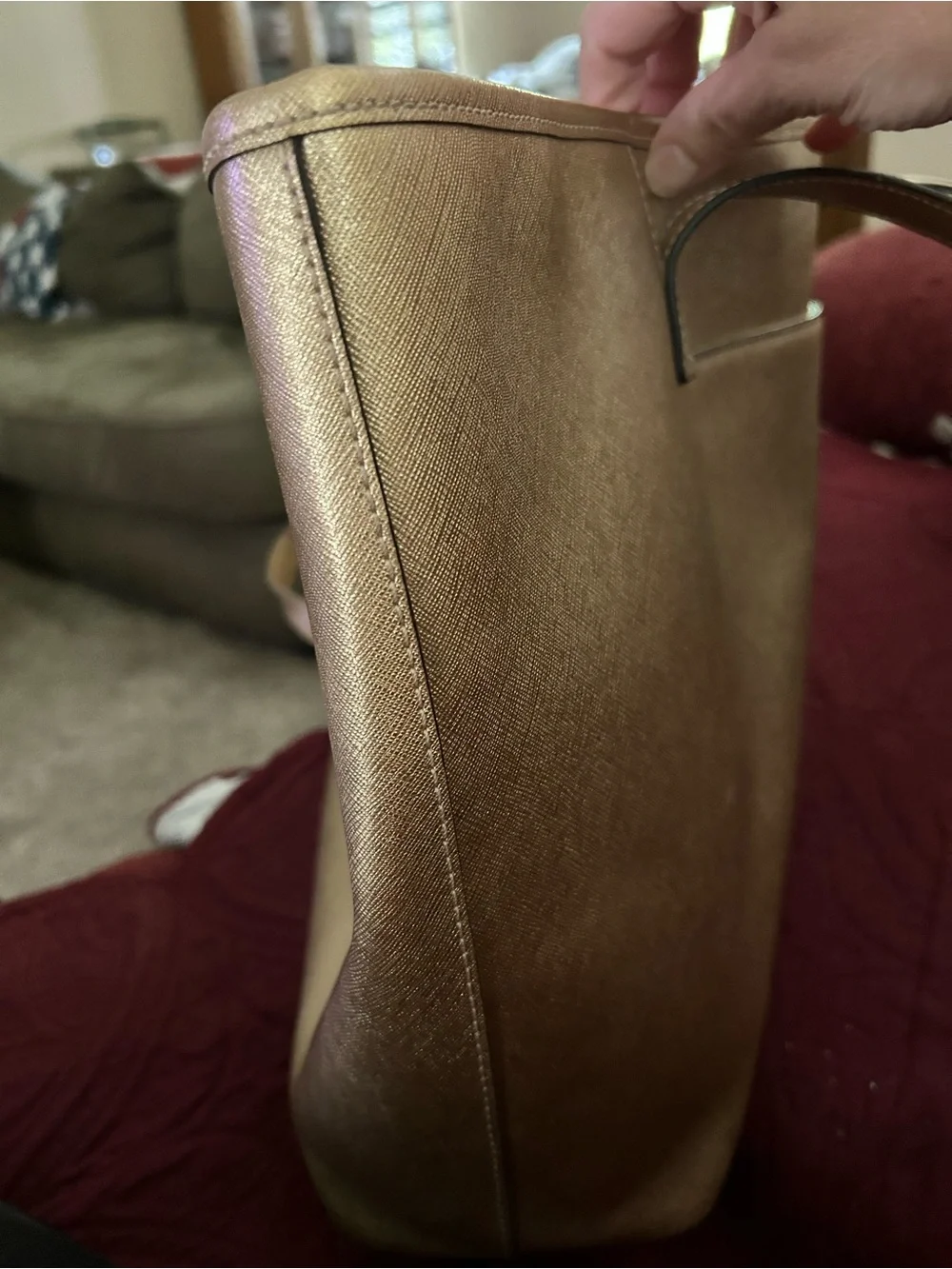 Michael Kors Metallic Gold Tote with MK Emblem